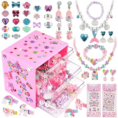 strapless open back dress HASTHIP® Mermaid Kids Jewellery Set for 5 main image 1