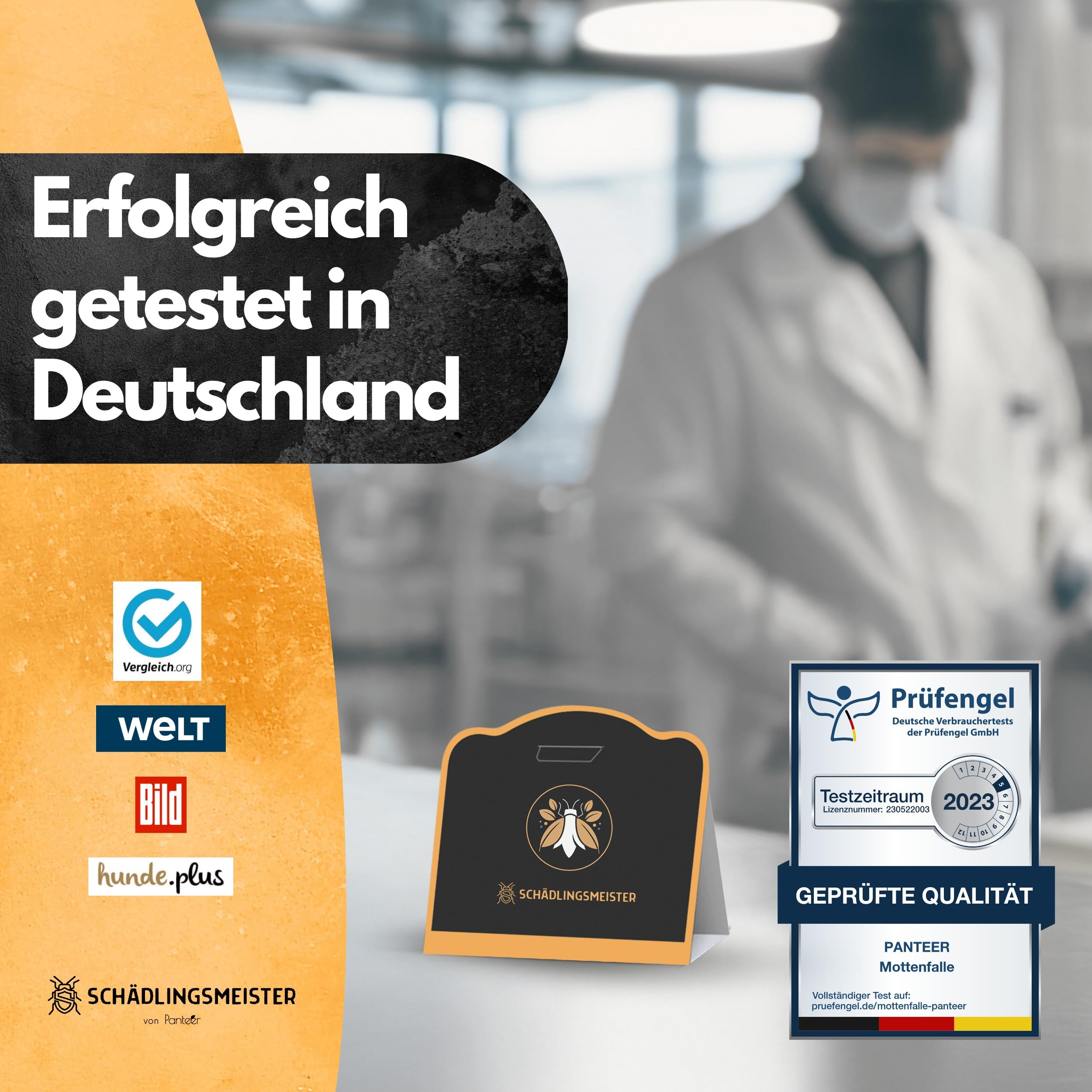 Mottenfalle - 6x Dreiecksfallen - Pheromonfalle mit hoher Wirksamkeit - Gegen Lebensmittelmotten & Kleidermotten - (2 in 1 Mottenfalle) - Lebensmittelmotten Falle - Mottenfalle Lebensmittel 7