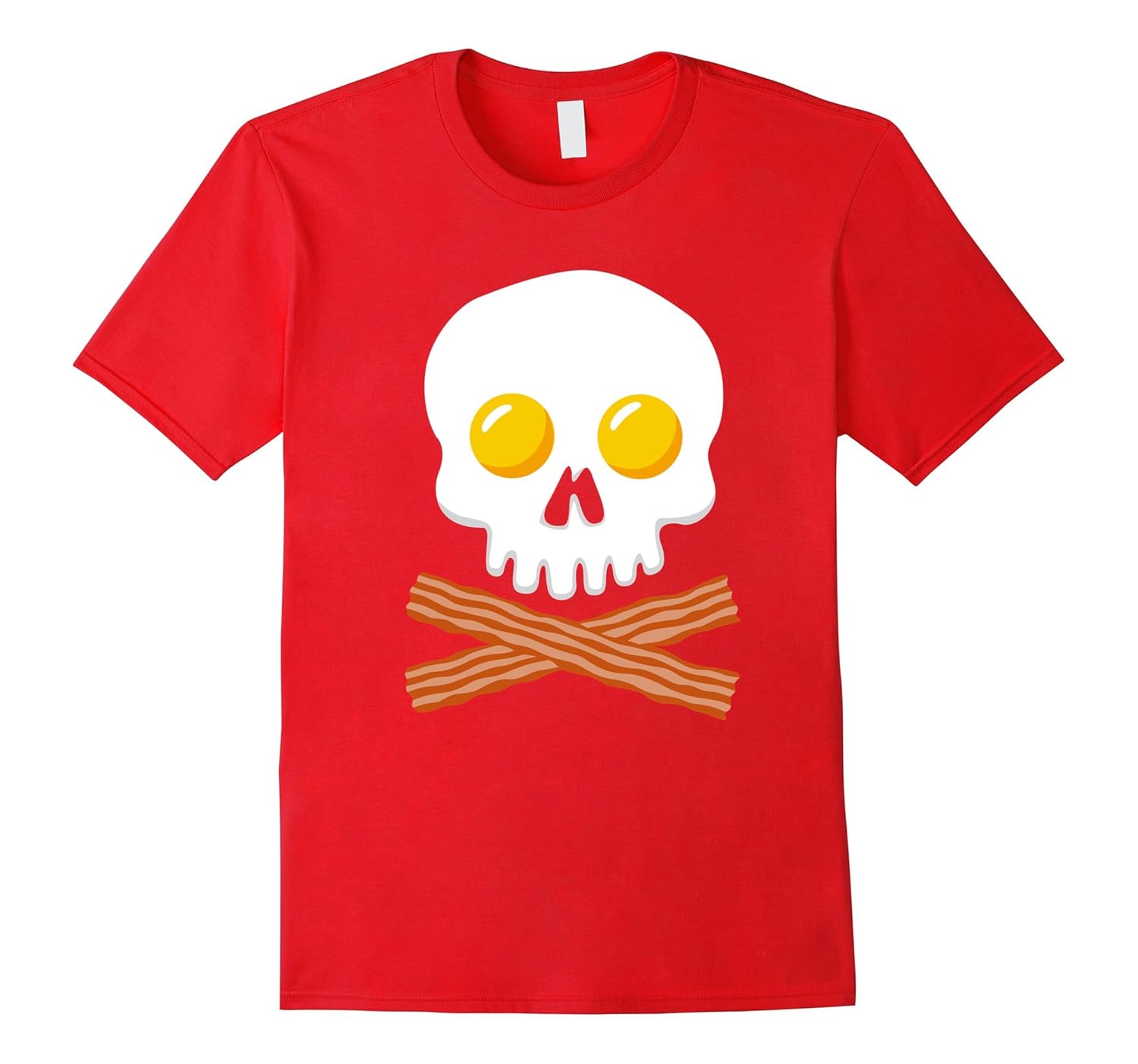 Breakfast Skull Shirt Egg and Bacon Skull Crossbones Tshirt-ANZ