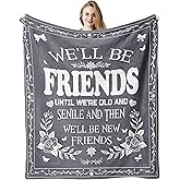 Taigzier Best Friend Blanket, Best Friend Birthday Gifts for Women, Friendship Gifts for Women Men, Soul Sister, BBF, Bestie, Friendsgiving Gift for Friends Female, to My Friend Blanket, 60"x50"
