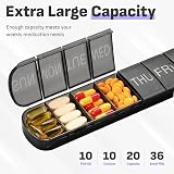 Mark Curve Black Weekly Pill Box Organiser 7 Day Open Design view 2