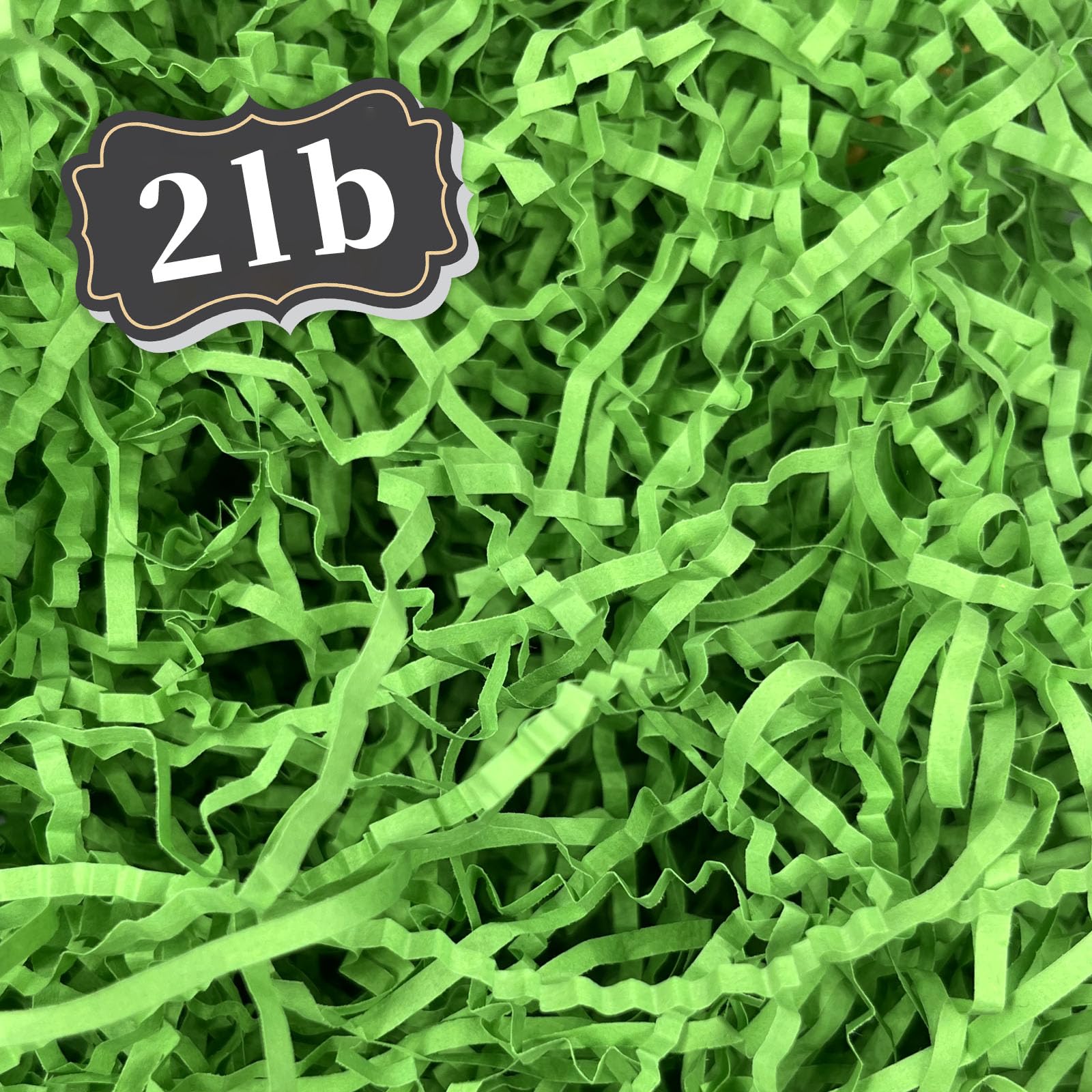 ZEBMOON 2 LB Green Crinkle Cut Paper Shred Filler