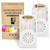 NonScents Refrigerator Deodorizer – Odor Eliminator for Fridge & Freezer – Outshines Baking Soda & Deodorizer with Activated Charcoal – Unscented & Long-Lasting, Freshen Refrigerator (2-Count)