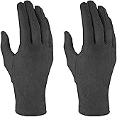 Psiriol Men's and Women's Wrist Length Spandex Gloves, Black Costume Glof, Adult Spandex Gloves, Cosplay Party Wedding Prom Glof