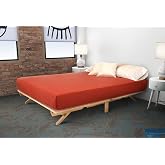 KD Frames Fold Platform Bed - Twin Bed Frame - Unfinished Wood Bed Frame - Foldable Twin Bed - Natural, Minimalist Bed - Easy Assembly, No Box Spring Needed - Solid Wood Fold Up Twin Platform Bed