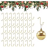 STPIYFZU 120 PCS Ornament Hooks Gold Christmas Ornaments Hooks for Christmas Trees Ornament Hangers Small Metal Wire Ornaments Hook Hangers Anchors for Xmas Tree Party Ball Hanging Decorations
