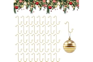 STPIYFZU 120 PCS Ornament Hooks Gold Christmas Ornaments Hooks for Christmas Trees Ornament Hangers Small Metal Wire Ornaments Hook Hangers Anchors for Xmas Tree Party Ball Hanging Decorations