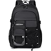 Laptop Backpack For Teen Boys Girls Durable Bookbag Middle High School Bag Women Men Waterproof Travel Daypack (BLack)