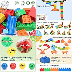 Marble Run Building Blocks for Kids: 130pcs Upgrade