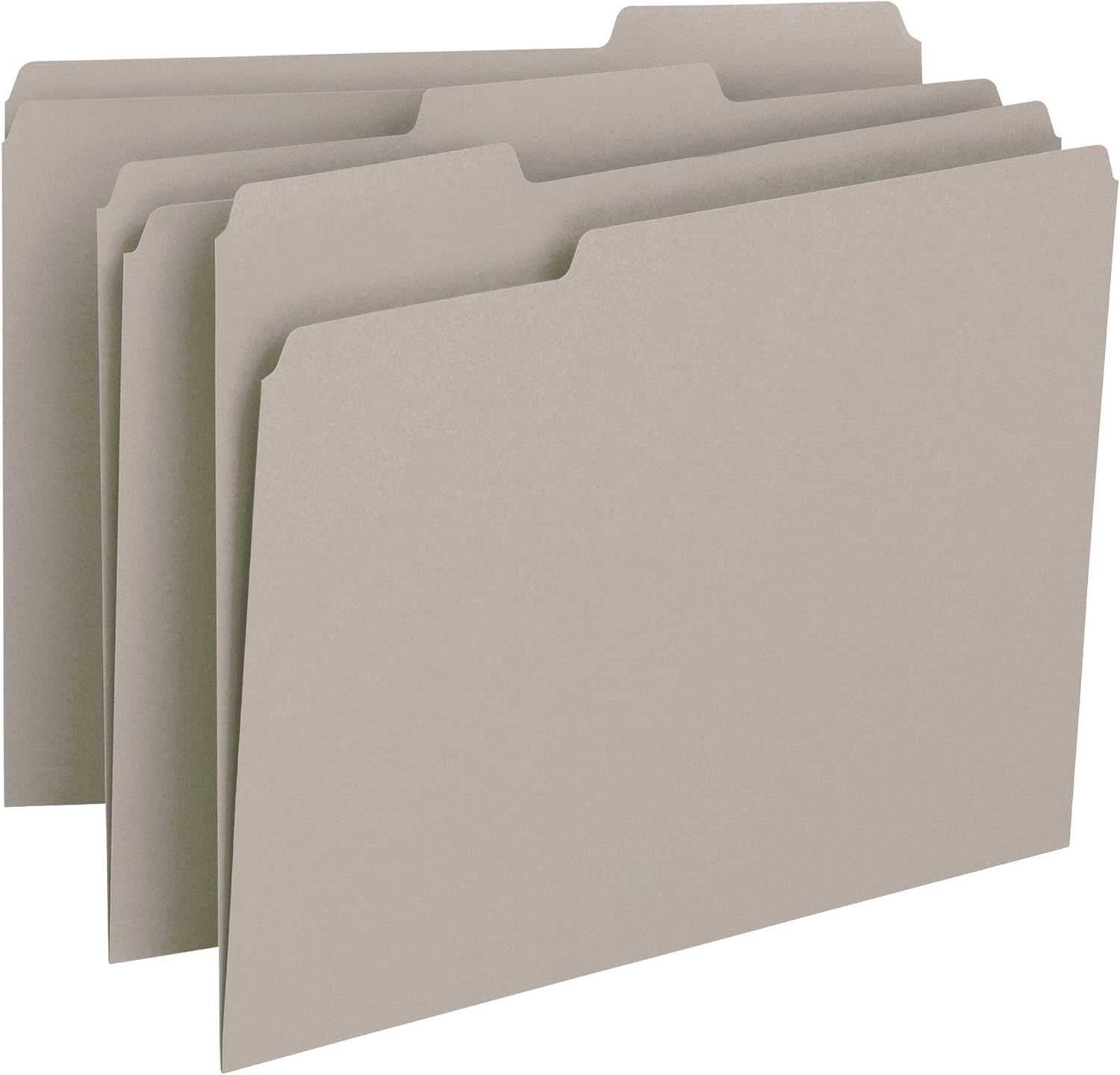 Smead File Folder, 1/3-Cut Tab, Letter Size, Gray, 100 per Box (12343) : Colored File Folders : Office Products