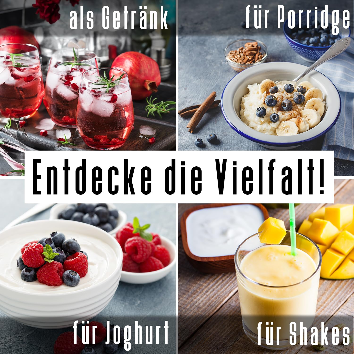 INSTICK Zuckerfreies Instant-Getränk (Bundle S Klassik + Tritan Trinkflasche 1 L) 10x12 Sticks - 1 Stick für 0,5-1 L - Veganes Getränkepulver Kalorienarm & Vitamin C - Instant-Pulver 4