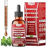 Tenmido 13in1 Wormwood Tincture - Wormwood Black Walnut Clove Extract with Berberine HCl, Ceylon Cinnamon, Bitter Melon, Milk Thistle, Turmeric & More - 30 Days Supply - 1 FL Oz