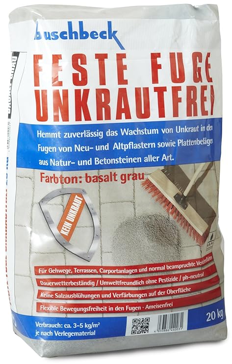 Buschbeck Feste Fuge Unkrautfrei BASALT GRAU 20kg-Sack