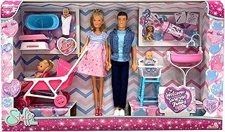 Simba - Love Welcome Family (Steffi Incinta, Kevin, Evi) mit 9 Zubehörteilen, Color, 105733426