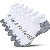BERING Men's Athletic Running Ankle Socks Cushioned Heel Tab (6 Pairs)