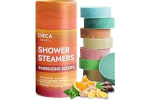 ORCA BEAUTY Shower Steamers Aromatherapy - Relaxation Gifts for Women, Shower Bombs, Unique Spa Gifts Shower Tablets, Stocking Stuffers for Women & Men (Energizing Scent 8PC)
