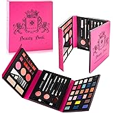 SHANY Original Beauty Book Makeup Set All in one Travel Make up Kit - 35 Colors Eyeshadow, Eye brow, blushes, powder palette, Lip Colors, Eyeliner pens & Cosmetics Mirror - Gift Set