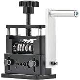 CREWORKS Manual Wire Stripping Machine, 6 Channels 5 Blades, for 0.1"-0.67" | strips 0.1in to 0.67in scrap copper cables; 65Mn steel blade; hand crank or drill; aluminum frame; portable for home &amp; shop