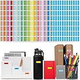 3328 Color Coding Labels, 16 Colors Blank Stickers Mini Rectangular Labels 1” x 3/8” (25 x 10mm), Colored Assorted Sticker for Marking Projects, Boxes, Jars, Storage Containers, Files
