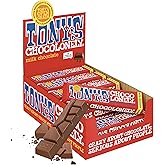 Tony&rsquo;s Chocolonely Belgian Milk Chocolate Candy Bar, Pure Chocolate Bars for Snacks, Party Favors, Gifts, or Gift Basket, 32% Cacao, Made From Quality Fairtrade Cocoa, 20 Bars, 1.76 Oz Each