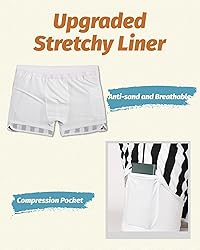 maamgic Mens Short 80s 90s Vintage 5.5" Swim Trunks