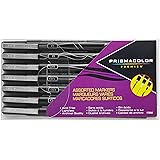 Prismacolor 1738862 Premier Illustration Markers, Assorted Tips, Black, 7-Count
