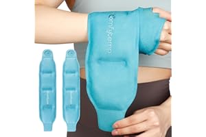 Comfytemp Wrist Ice Pack Wrap for Carpal Tunnel Relief, 2 Packs, FSA Eligible HSA, Gel Ice Packs for Injuries Reusable for Wrist Hand Pain, Hot Cold Compress Brace, Surgery Recovery Gifts Men Women