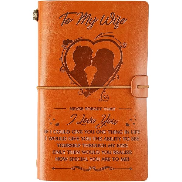 Wife Gifts From Husband, To My Wife Leather Journal, 140 Page Wife Refillable W