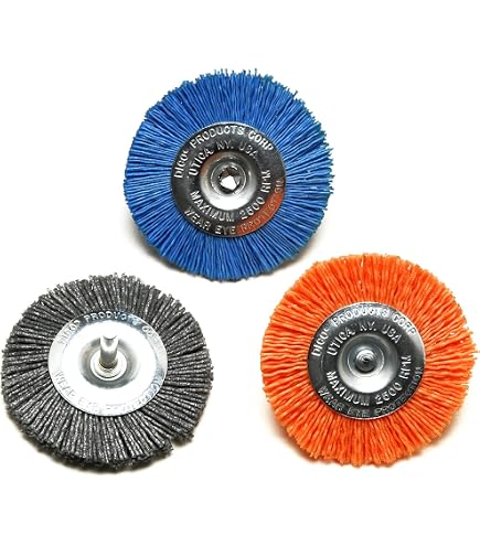 Dico Nyalox Wheel Brush - 4 Inch Diameter, 80 Grit Grey Extra Coarse, Mandrel Mounted - View #11