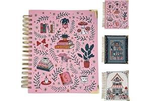 Reading Planner for Book Lovers, Book Tracker Journal with 12 Undated Monthly Planners & 52 Weekly Reading Logs, Log and Revi
