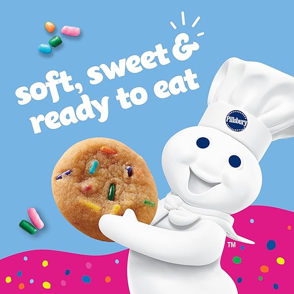PILLSBURY MINI SOFT BAKED COOKIES, FUNFETTI, SNACK BAGS, 10 CT, 10 OZ