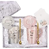 Mr and Mrs Coffee Mugs - 2026 Wedding Gifts for Couple - Bride to Be Gifts Couples Gift Ideas - Anniversary Engagement Gifts for Couple Her Parents - Ceramic Marble Cups 14 Oz