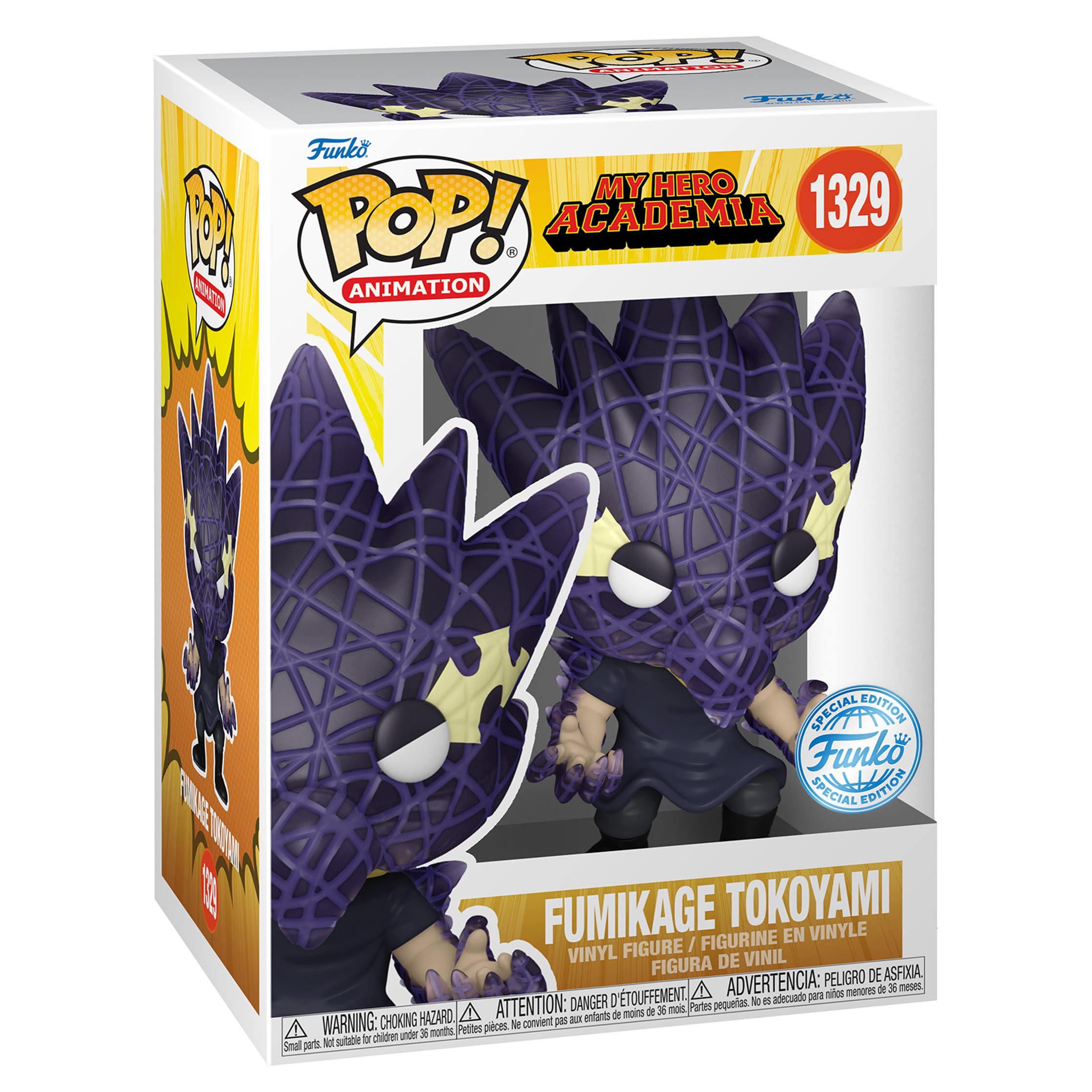 Funko My Hero Academia Pop! Animation Fumikage Tokoyami Vinyl Figure Hot Topic Exclusive, Black, (66602)