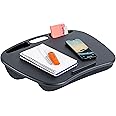 LAPGEAR MyDesk Lap Desk with Device Ledge and Phone Holder - Black - Fits up to 15.6 Inch Laptops - Style No. 44448