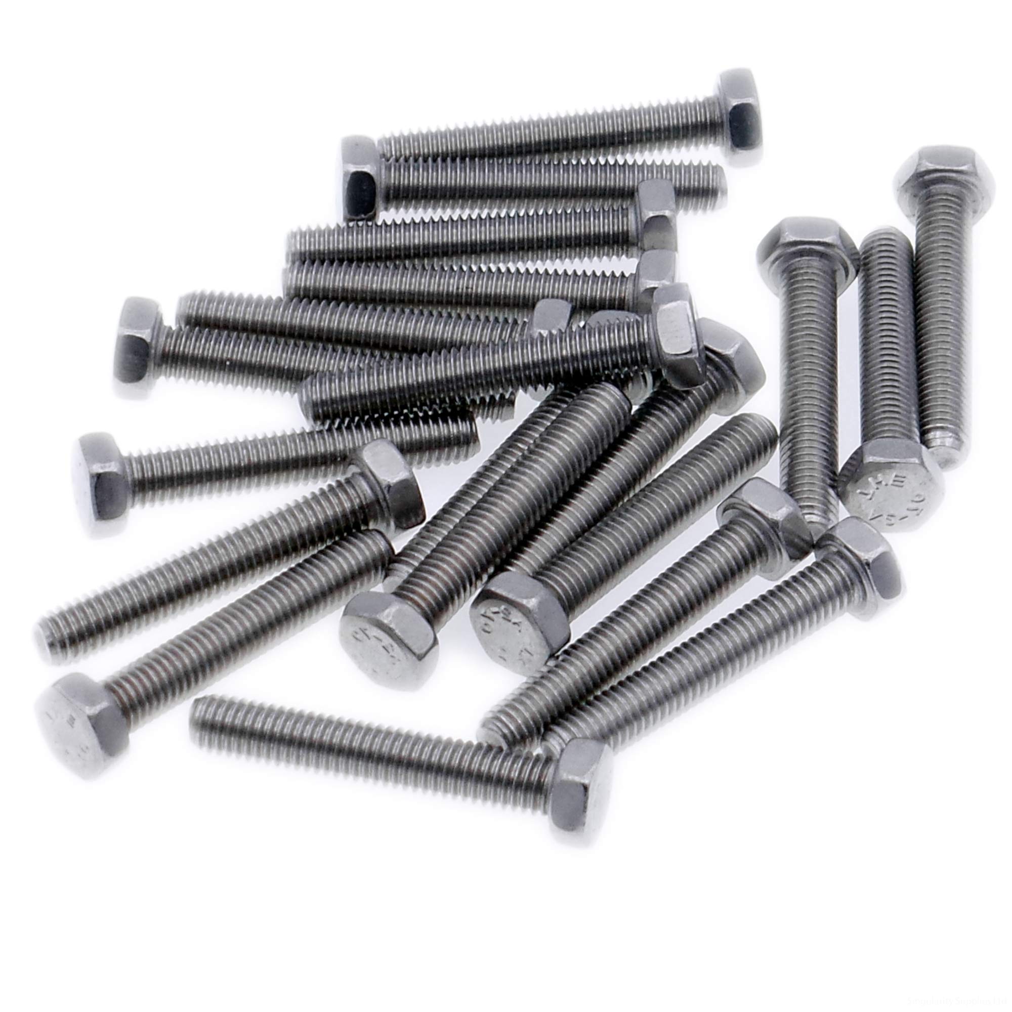 M4 (4mm x 25mm) Hex Bolt (Fully Threaded Setscrew) - Stainless Steel (A2) (Pack of 20)