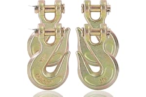 ALISWAT 4 Pack 1/2" Clevis Grab Hooks, Grade 70 Forged Steel Chain Hook for 1/2 Inch Tow Chain, Heavy Duty Tow Hook 12000 Lbs Working Load Limit for Trailer Truck Transport