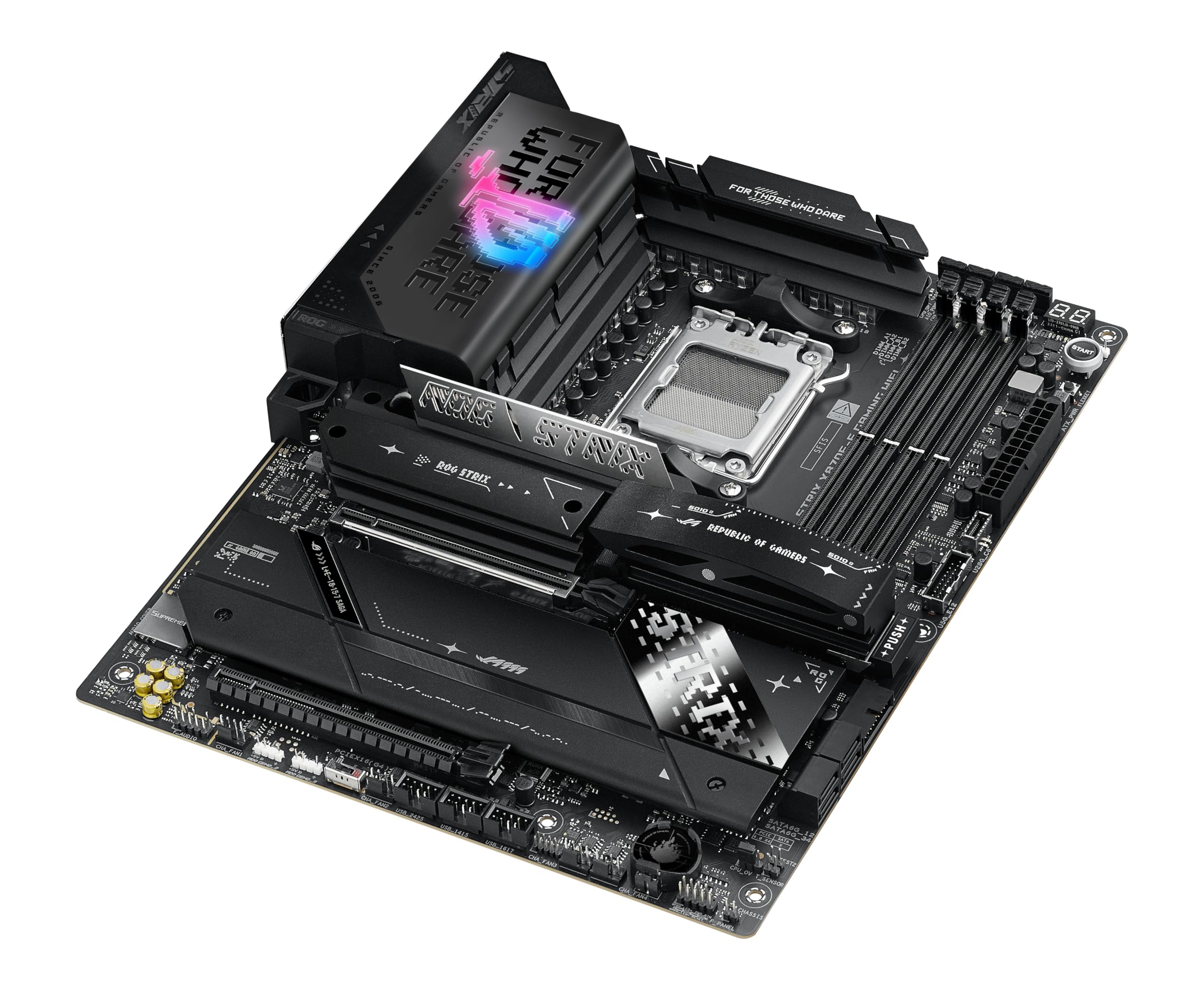 ASUS ROG Strix X870E-E Gaming WiFi Mainboard Sockel AM5 (AMD, X870E, ATX, 18+2+2 Power Stages, Dynamic OC Switcher, Core Flex, DDR5, WiFi 7, M.2, PCIe 5.0) 9