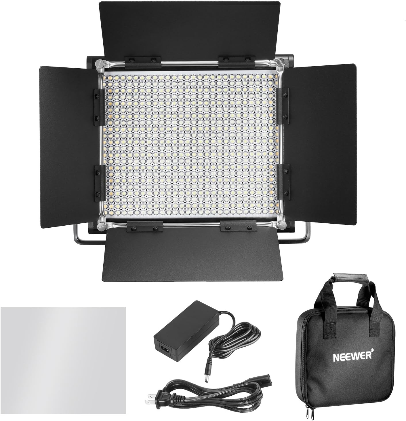 Neewer 2 Pieces Bi-color 660 LED Video Light and Stand Kit Includes:(2)3200-5600K CRI 96+ Dimmable Light with U Bracket and Barndoor and (2)75 inches Light Stand for Studio Photography, Video Shooting : Camera & Photo