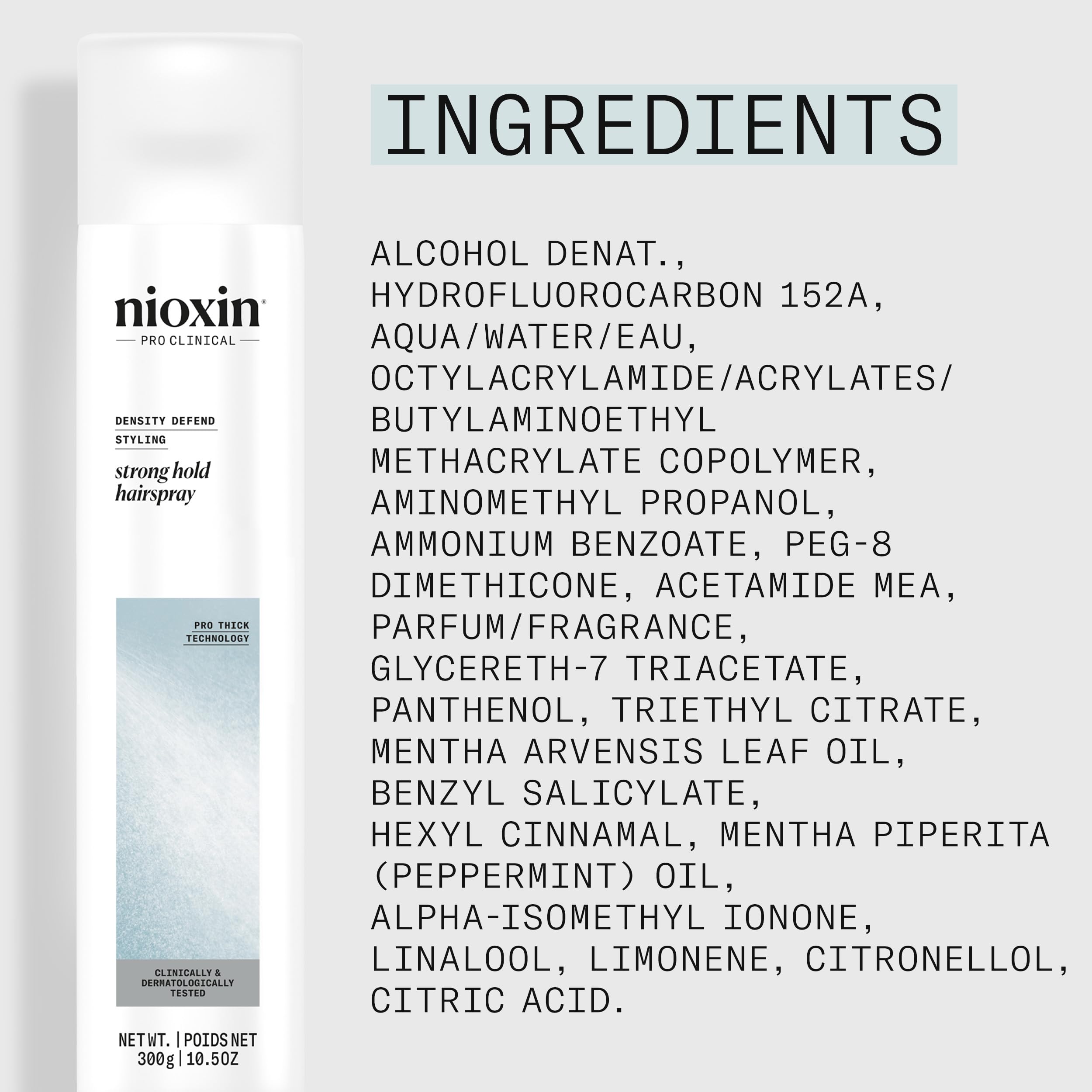 NIOXIN Density Defend Styling Strong Hold Hairspray | For Long-Lasting Hairstyles| Humidity Resistant | 10.6 Fl oz.