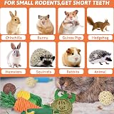 lisetar 21-Pack Rabbit Toys Set Natural Chew Toys for Small Animals view 2