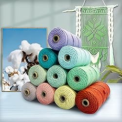 3mm x 109Yards Macrame Cord Thick Natural Cotton