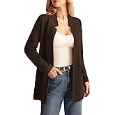 GRACE KARIN Women's 2025 Long Sleeve Open Front Knit Cardigan Notch Collar Sweater Blazer Jacket Fall Winter Clothing