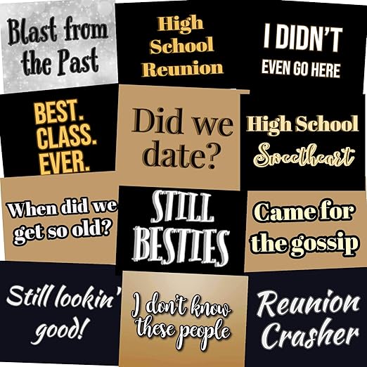 Amazon Com High School Class Reunion Photo Booth Props Party