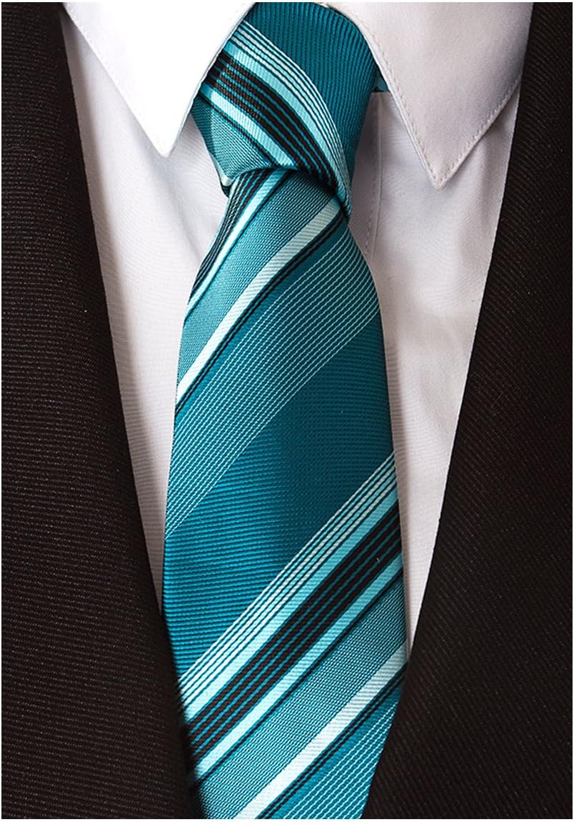 Abundance New Jacquard Woven Microfiber Classic Men'S Business Tie Striped Necktie