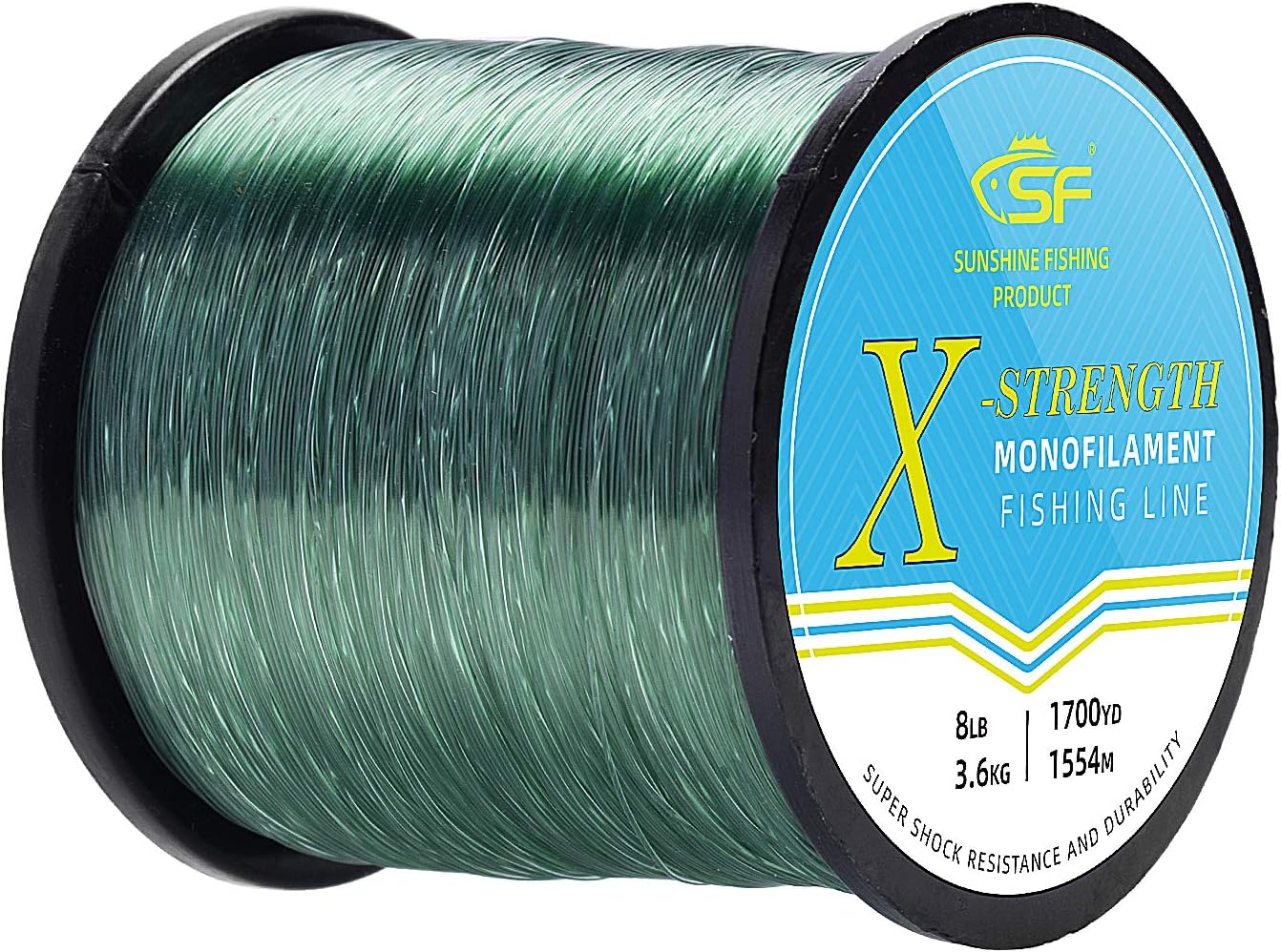 SF Monofilament Fishing Line Premium Spool Strong Mono Nylon Material Leader Line 8/10/12/15/20/25/30/40/50/60LB : Sports & Outdoors