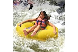 Wauffua Heavy Duty River Tubes for Floating, Inflatable River Tube, Water Tubes for Floating Tubing Adventures, with 2 Grip Handles, River Floats for Adults, River Float Tube for Lake Sea
