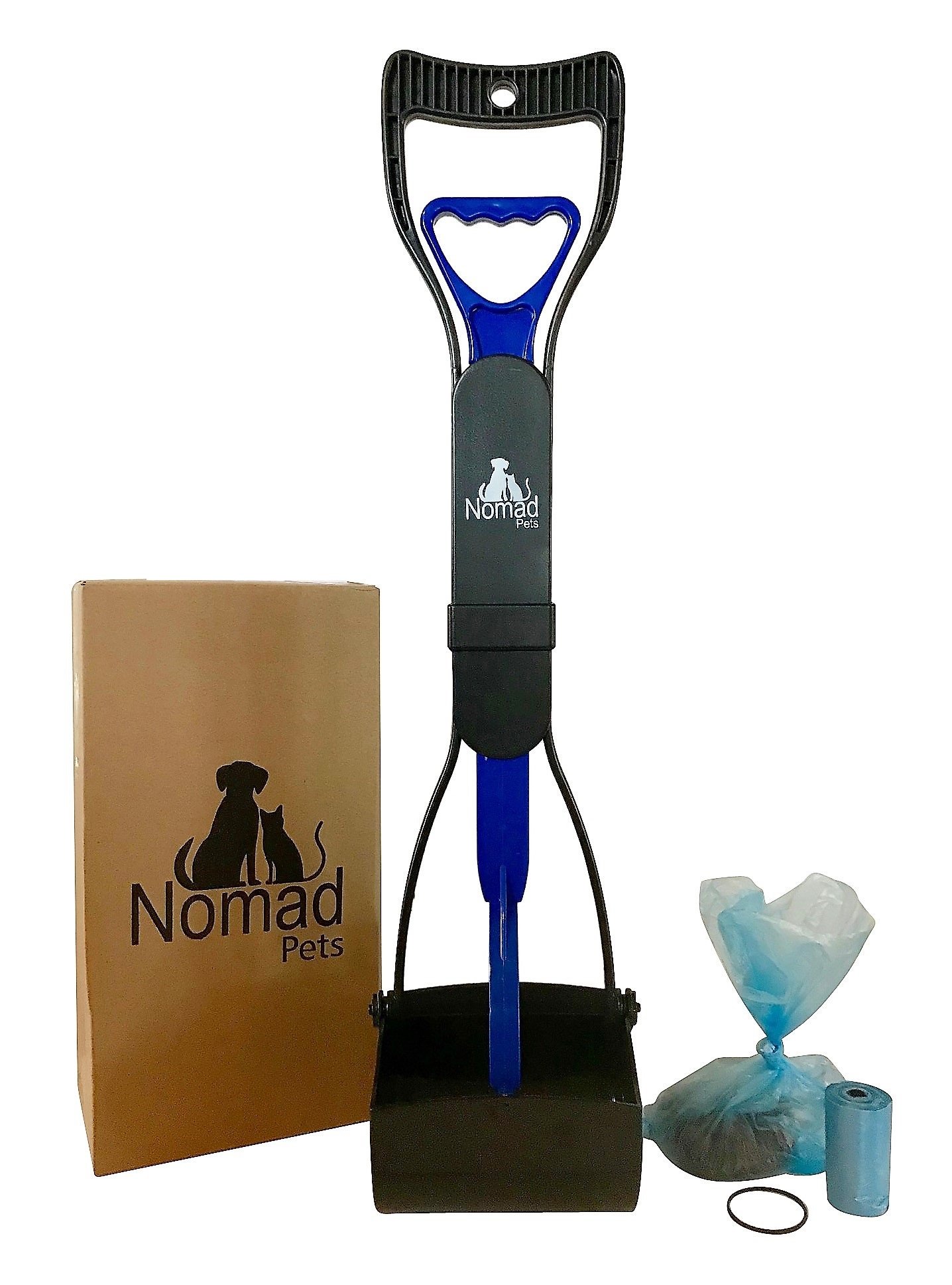 Tidy Turd Pooper Scooper for Dogs with Leak Proof Blue Poop Bags