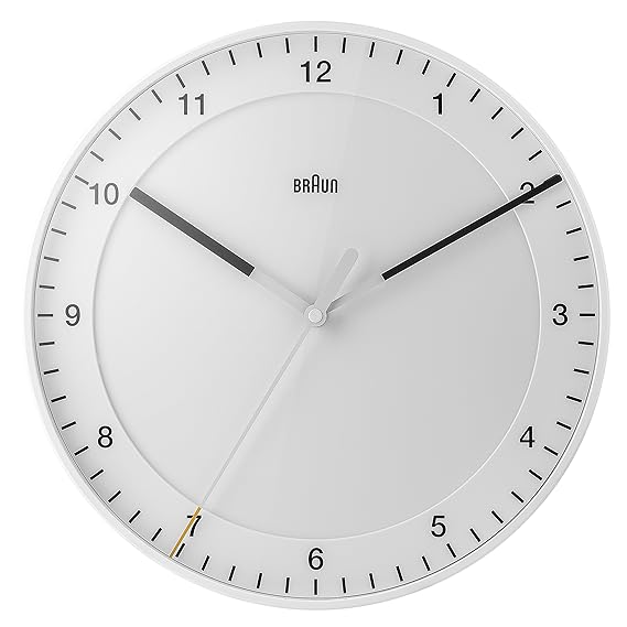 Braun Classic Large Analogue Wall Clock with Silent Sweep Movement