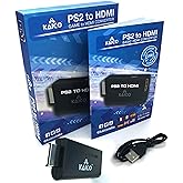 Kaico PS2 to HDMI Adapter for PlayStation 2, Plug &amp; Play HDMI Converter | Supports 480i, 480p, 576i, 576p and 1080i output, with built-in audio, Micro USB power cable, clear video and audio