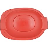 Pyrex 702-PC 2.5-Quart Oval Roaster Red Replacement Lid - Made in USA | BPA-Free Plastic | Secure Fit | Refrigerator Safe | Freezer Compatible | Top Rack Dishwasher Safe | Easy Cleaning